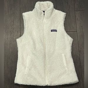 Patagonia Los Gatos Fuzzy Fleece Vest Women's Birch White Medium New Without Tag